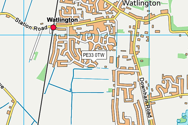 PE33 0TW map - OS VectorMap District (Ordnance Survey)