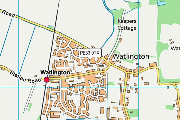 PE33 0TX map - OS VectorMap District (Ordnance Survey)