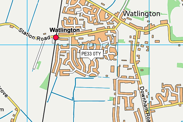 PE33 0TY map - OS VectorMap District (Ordnance Survey)