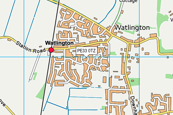 PE33 0TZ map - OS VectorMap District (Ordnance Survey)