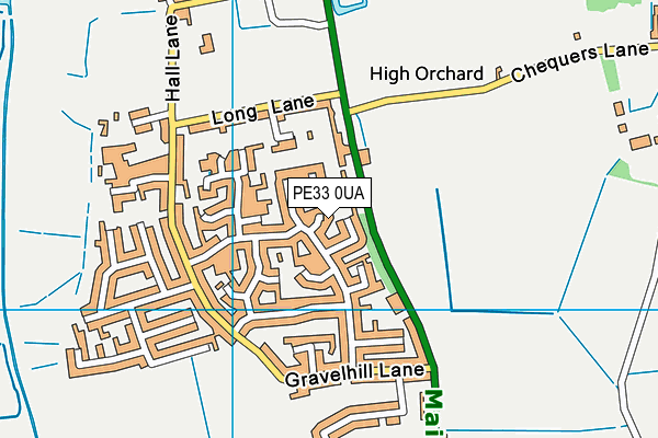 PE33 0UA map - OS VectorMap District (Ordnance Survey)