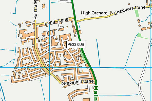 PE33 0UB map - OS VectorMap District (Ordnance Survey)