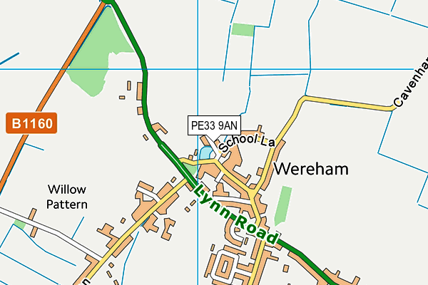 PE33 9AN map - OS VectorMap District (Ordnance Survey)