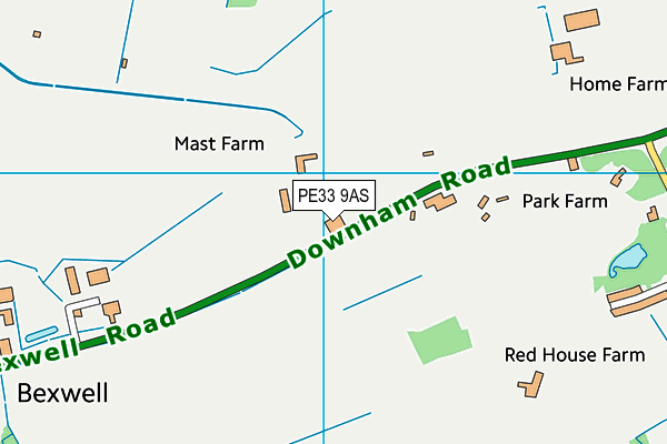 PE33 9AS map - OS VectorMap District (Ordnance Survey)