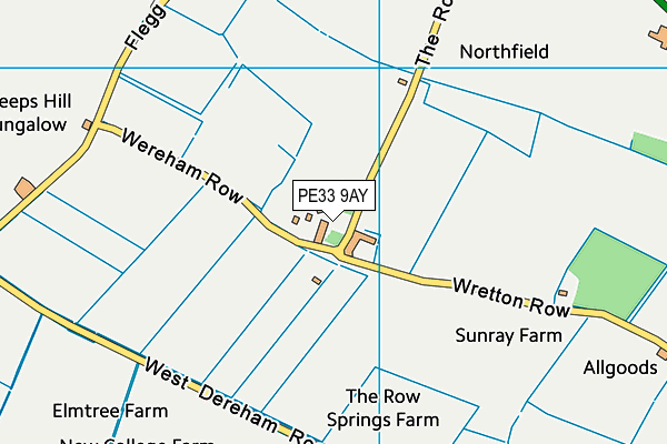 PE33 9AY map - OS VectorMap District (Ordnance Survey)