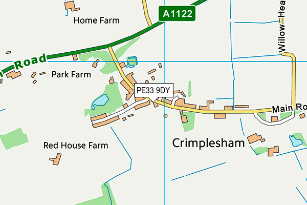 PE33 9DY map - OS VectorMap District (Ordnance Survey)