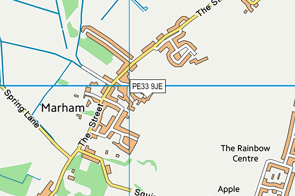 PE33 9JE map - OS VectorMap District (Ordnance Survey)