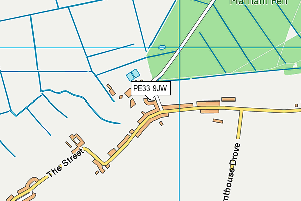 PE33 9JW map - OS VectorMap District (Ordnance Survey)