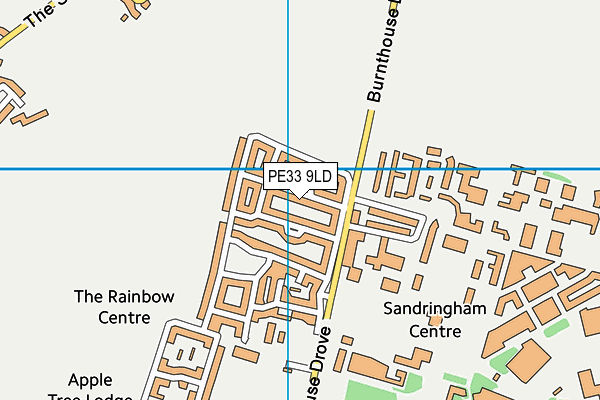 PE33 9LD map - OS VectorMap District (Ordnance Survey)