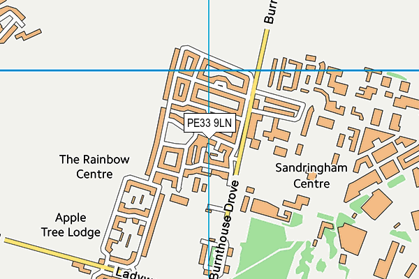 PE33 9LN map - OS VectorMap District (Ordnance Survey)