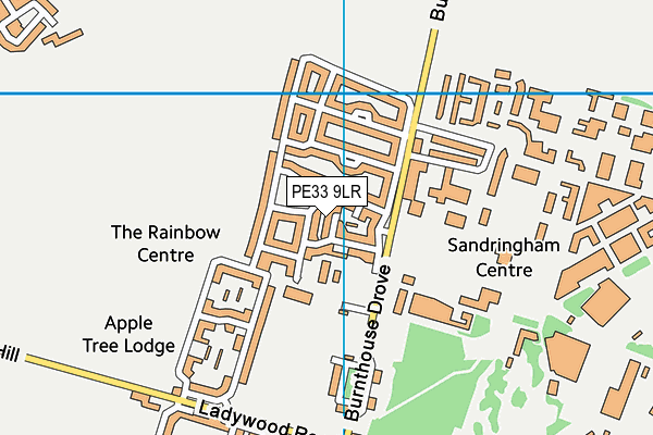 PE33 9LR map - OS VectorMap District (Ordnance Survey)