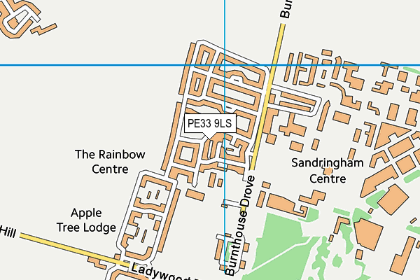 PE33 9LS map - OS VectorMap District (Ordnance Survey)