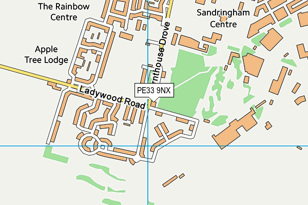 PE33 9NX map - OS VectorMap District (Ordnance Survey)