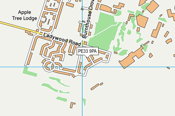 PE33 9PA map - OS VectorMap District (Ordnance Survey)