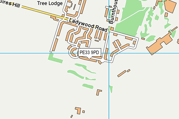 PE33 9PD map - OS VectorMap District (Ordnance Survey)