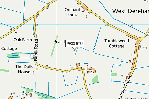 PE33 9TU map - OS VectorMap District (Ordnance Survey)