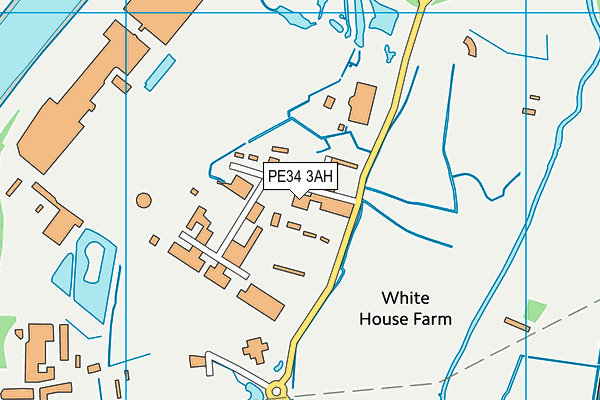 PE34 3AH map - OS VectorMap District (Ordnance Survey)