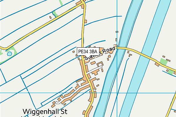 PE34 3BA map - OS VectorMap District (Ordnance Survey)