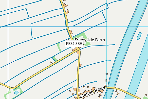 PE34 3BE map - OS VectorMap District (Ordnance Survey)