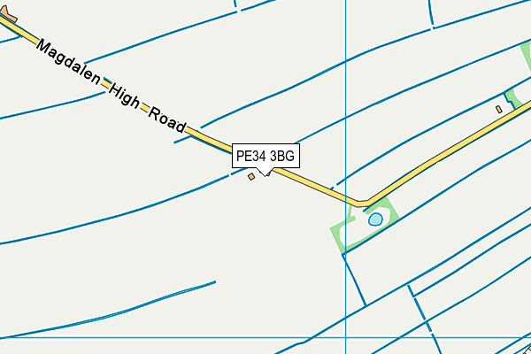 PE34 3BG map - OS VectorMap District (Ordnance Survey)