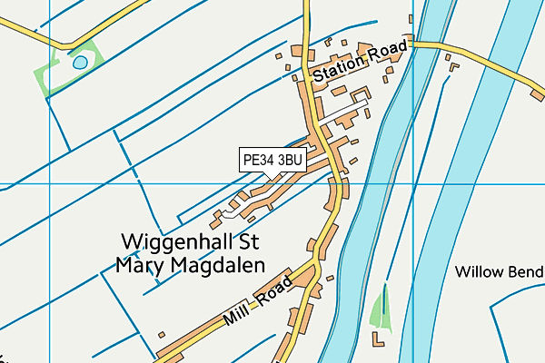 Wiggenhall St Mary Magdalen Playing Field map (PE34 3BU) - OS VectorMap District (Ordnance Survey)