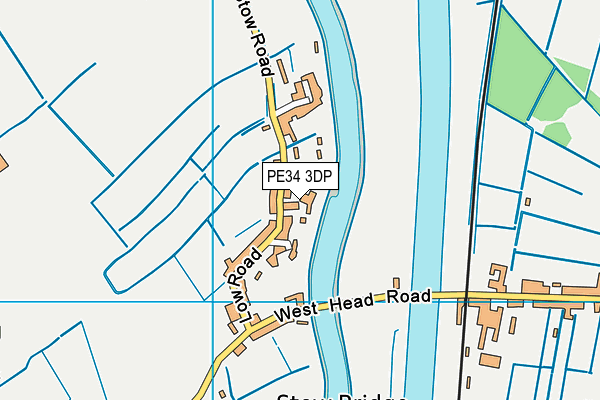 PE34 3DP map - OS VectorMap District (Ordnance Survey)