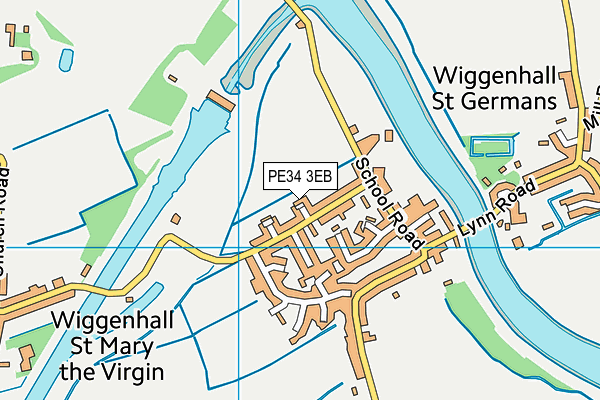 PE34 3EB map - OS VectorMap District (Ordnance Survey)