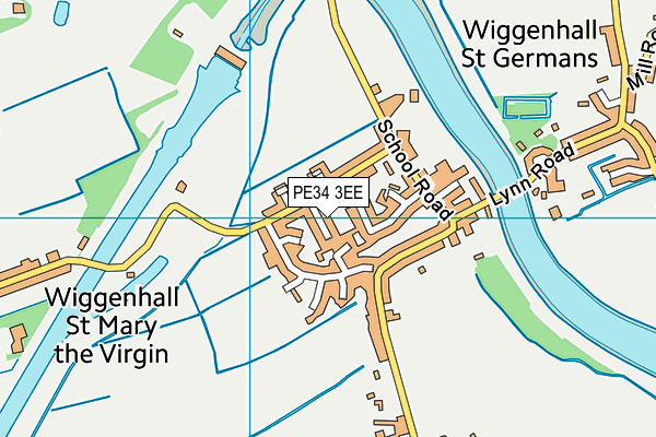PE34 3EE map - OS VectorMap District (Ordnance Survey)