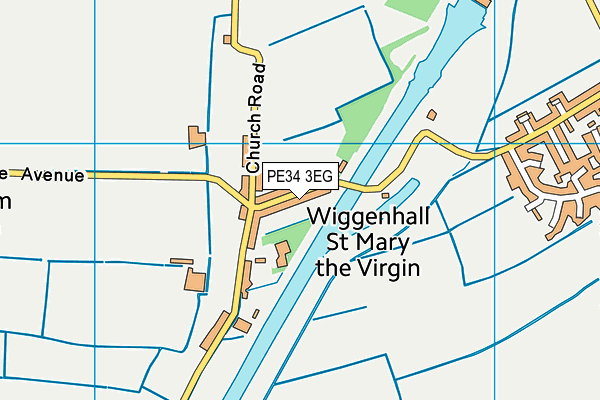PE34 3EG map - OS VectorMap District (Ordnance Survey)