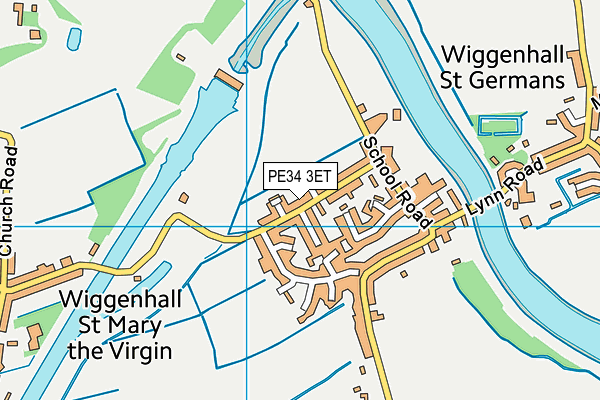 PE34 3ET map - OS VectorMap District (Ordnance Survey)