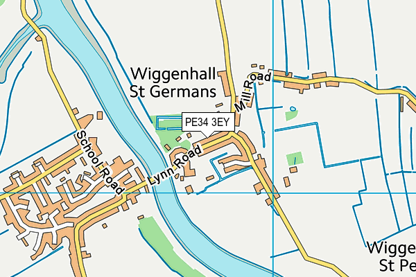 PE34 3EY map - OS VectorMap District (Ordnance Survey)