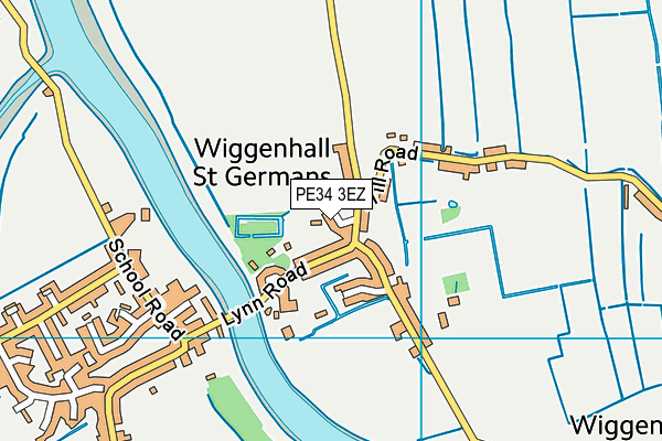 PE34 3EZ map - OS VectorMap District (Ordnance Survey)