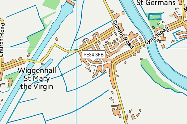 PE34 3FB map - OS VectorMap District (Ordnance Survey)