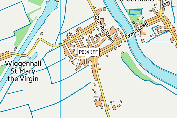 PE34 3FF map - OS VectorMap District (Ordnance Survey)