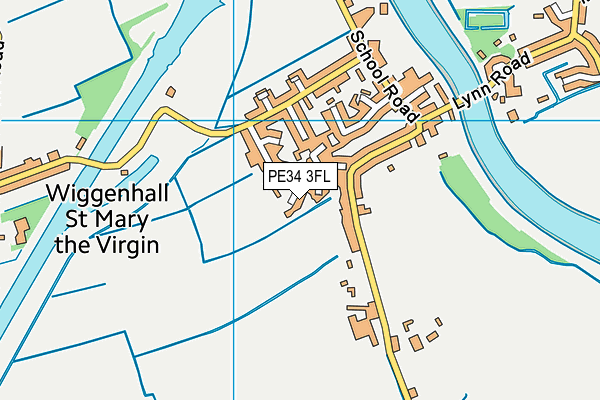 PE34 3FL map - OS VectorMap District (Ordnance Survey)