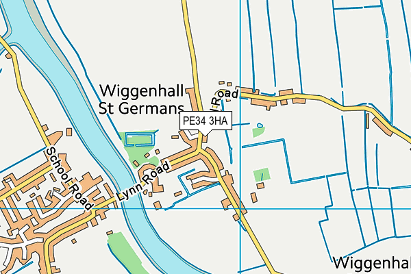 PE34 3HA map - OS VectorMap District (Ordnance Survey)