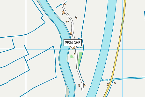 PE34 3HF map - OS VectorMap District (Ordnance Survey)