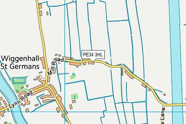 PE34 3HL map - OS VectorMap District (Ordnance Survey)