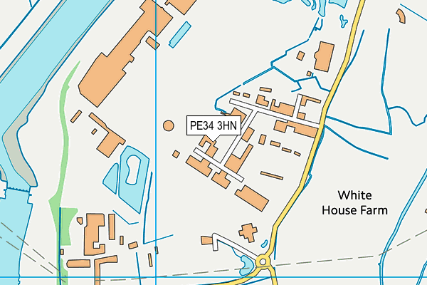 PE34 3HN map - OS VectorMap District (Ordnance Survey)