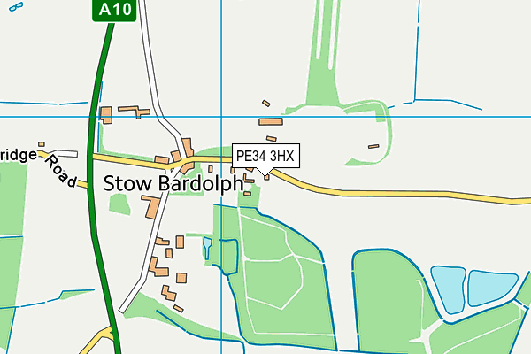 PE34 3HX map - OS VectorMap District (Ordnance Survey)