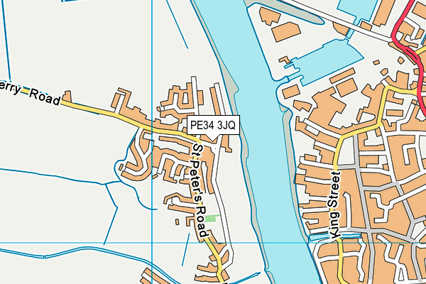 PE34 3JQ map - OS VectorMap District (Ordnance Survey)