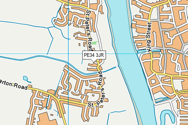 PE34 3JR map - OS VectorMap District (Ordnance Survey)