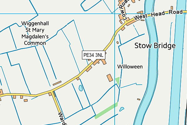 PE34 3NL map - OS VectorMap District (Ordnance Survey)