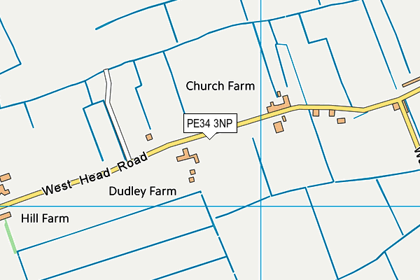 PE34 3NP map - OS VectorMap District (Ordnance Survey)
