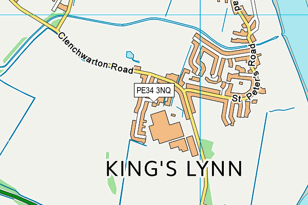 PE34 3NQ map - OS VectorMap District (Ordnance Survey)