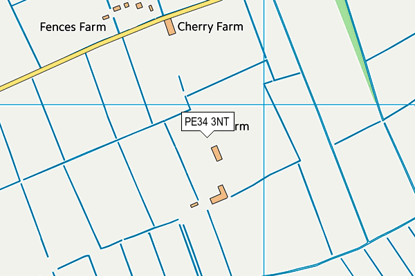 PE34 3NT map - OS VectorMap District (Ordnance Survey)