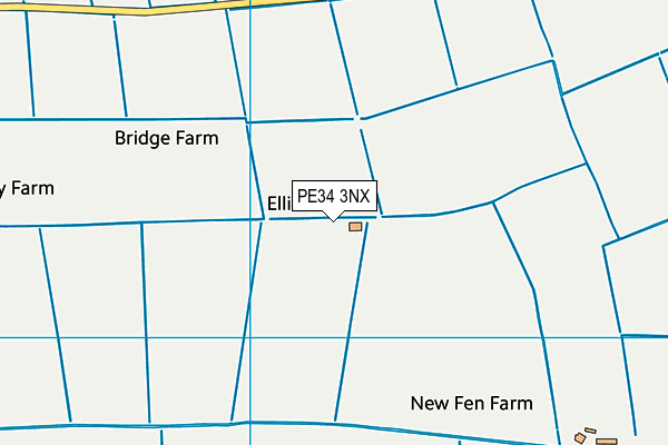 PE34 3NX map - OS VectorMap District (Ordnance Survey)