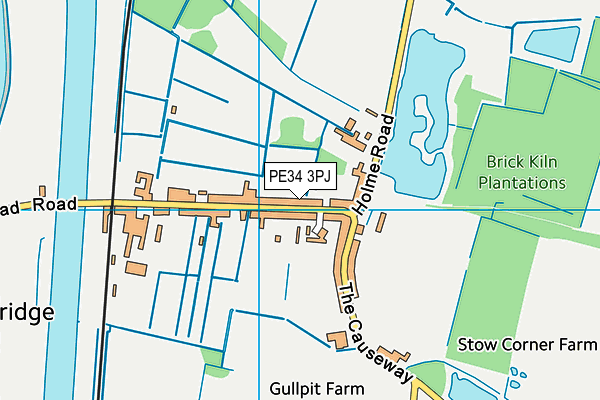 PE34 3PJ map - OS VectorMap District (Ordnance Survey)