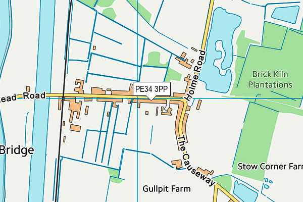 Stow Bridge Playing Fields map (PE34 3PP) - OS VectorMap District (Ordnance Survey)