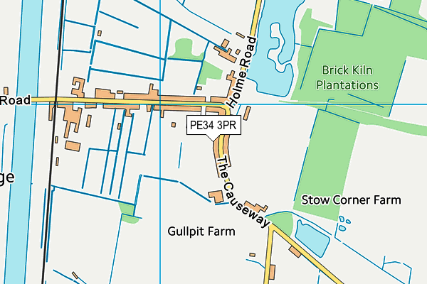 PE34 3PR map - OS VectorMap District (Ordnance Survey)